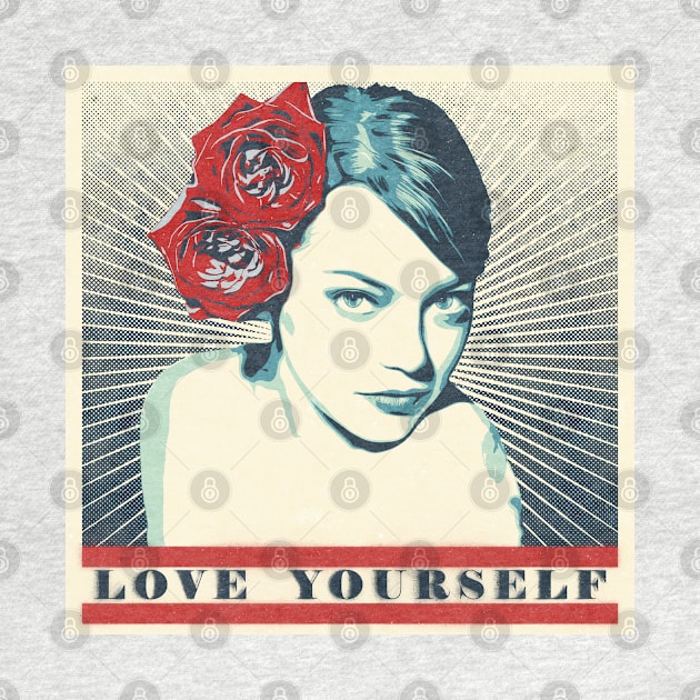 Emma Stone Obey Love Yourself by ptc96